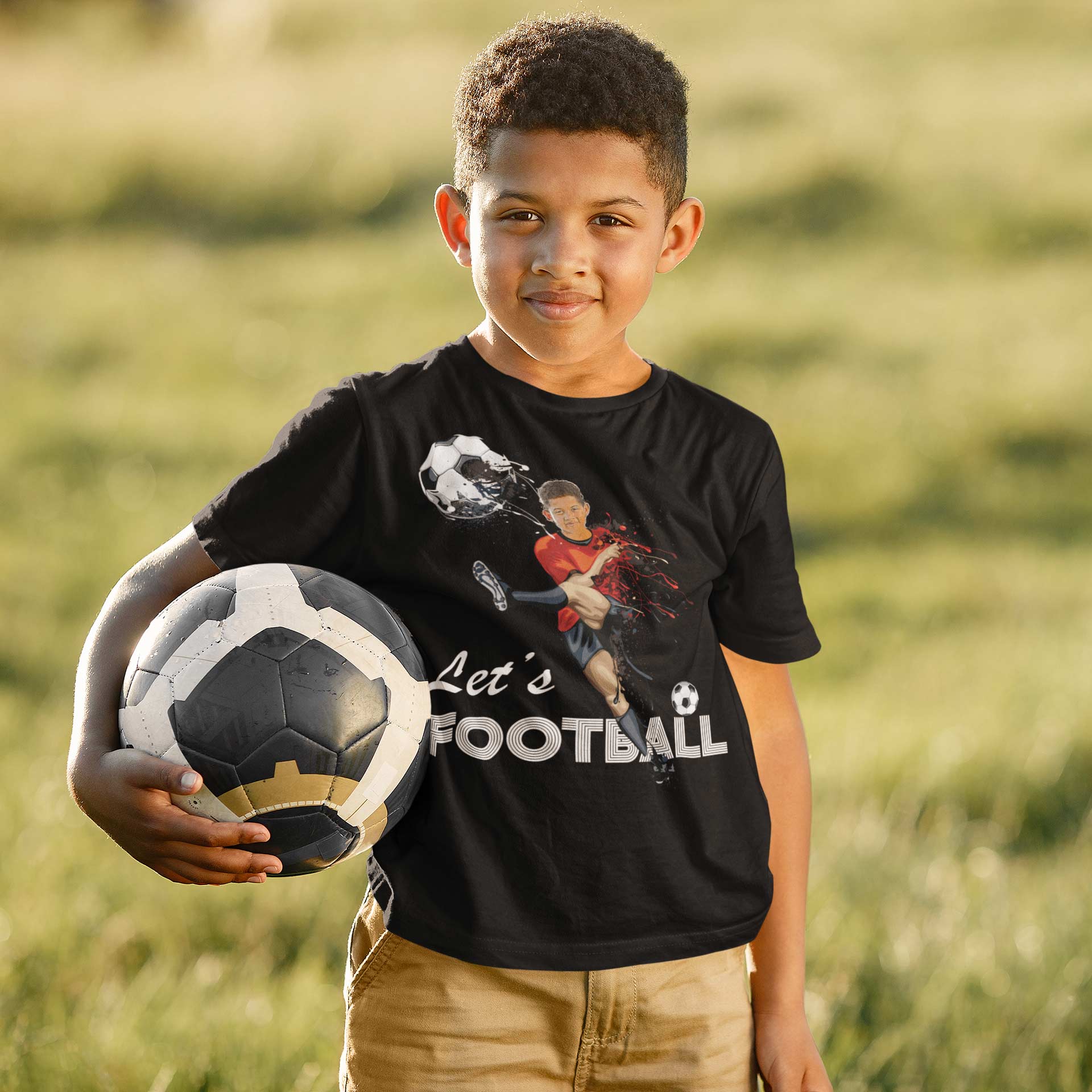 Kids Personalized Football T Shirt Custom Football Helmet Frame